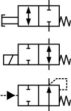 2 way 2 posn valve symbol