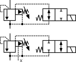 solenoid operate relief symbol